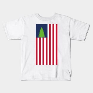 American flag with tree Kids T-Shirt